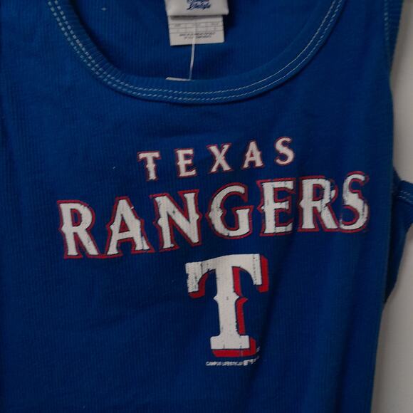 MLB Rangers Women's Tank Top Large Texas Navy Baseball New Last One!!! - Picture 2 of 3